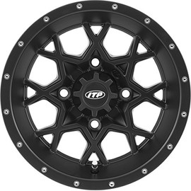 ITP Hurricane Wheel (Rear / 16x7 5+2 4/110) (Matte Black) Compatible with 16-18 Yamaha YXZ1000R