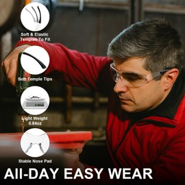 Hoqiwild Clear Safety Glasses Bulk of 36,ANSI Z87.1 Safety Googles for Men Women, Impact Proof and Anti-Scratch Eye Protection for Lab,Construction,Shooting Range,Woodworking,Outdoor