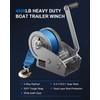 ZOMIYU 4000lb Boat Trailer Winch with Strap, Heavy Duty Hand