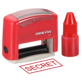 YOKIVE Secret Self Inking Rubber Stamp, Office Ink Business Stamp for Office Documents, Paperwork, Warehouse, Label (Red)