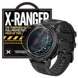 CARBINOX Tempered Glass Screen Protector Compatible for X-Ranger Smart Watch - High Transparency, Anti Scratch, High Sensitivity, Bubble Free (2 Pack) X-Ranger