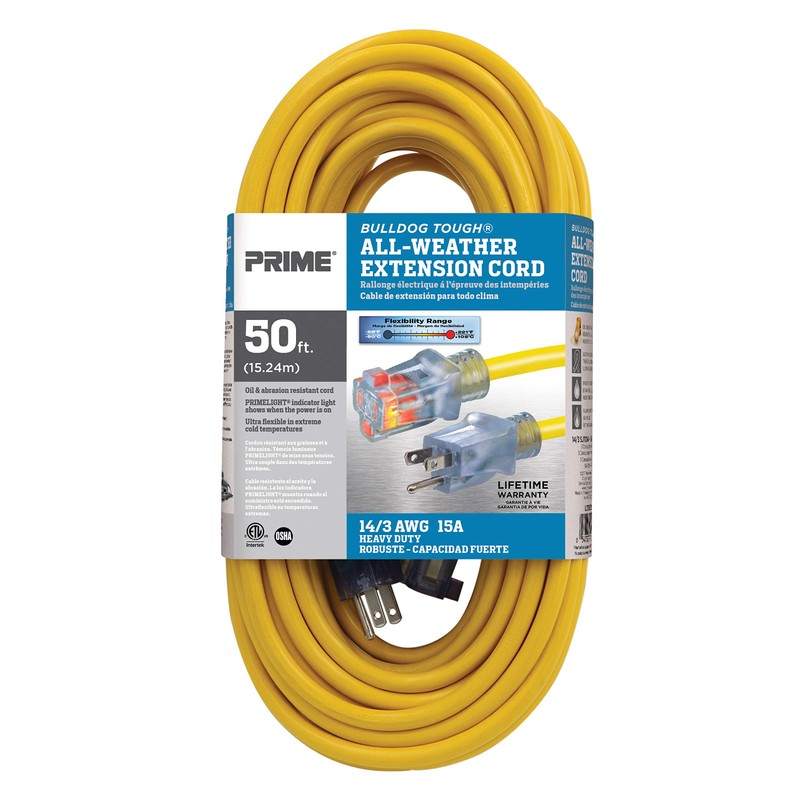 Prime Wire and Cable LT511730 50-Foot 14/3 SJTOW Bulldog Tough