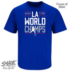 Nine Time Champs Tシャツ ロサンゼルス野球ファン用 (SM-5XL)