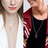 Minimalist Cross Pendant Necklace for Men Women Unisex 925 Sterling