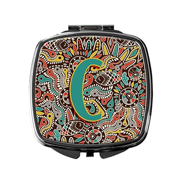 Caroline's Treasures CJ2013-CSCM Letter C Retro Tribal Alphabet Initial Compact