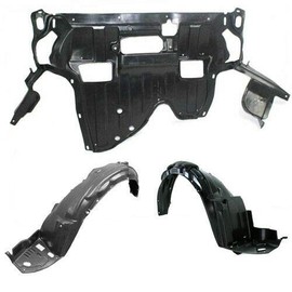 Parts N Go 2008-2012 Accord Sedan Fender Liner Pair with Undercover Splash Guard - 74111TA0A00, 74100TA5A00