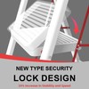3 Step Ladder, DIAMONDFORGE Folding Step Stool with Wide Anti-Slip