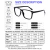 MARE AZZURO Extra Large Square Reading Glasses Men Oversized Readers