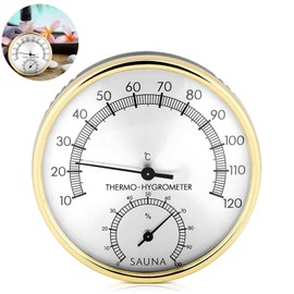 TaimeiMao Sauna Thermometer, Hygrometer Analogue, Hygrometer Outdoor Stainless Steel, Hygrometer Indoor Analogue, Waterproof Thermometer Outdoor Sauna Thermometer Hygrometer Indoor Analogue