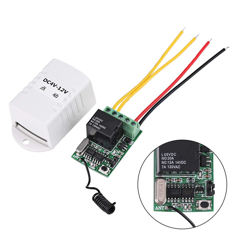 Eujgoov DC 4V 5V 6V 7.4V 9V 12V Radio Relay