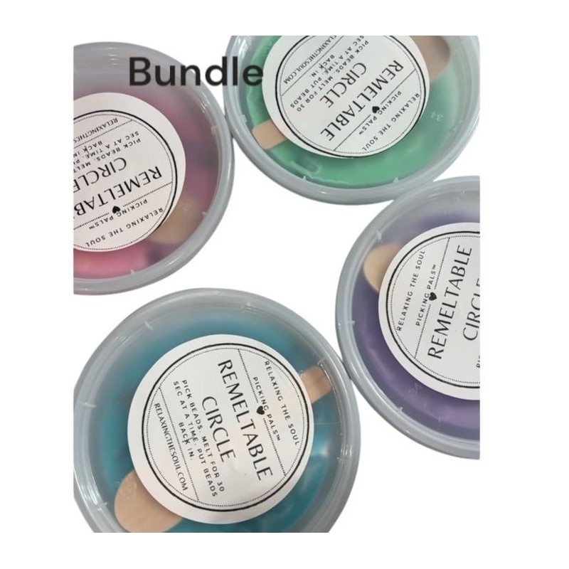 REMELTABLE Picking Pals Circles filled with beads Acrylic:_Large White Circle