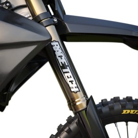 Race Tech (White/Black) Fork Stickers Suspension Decal Kit