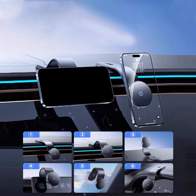 Magnético Soporte De Celular Para Coche Ajustable 360 Grados