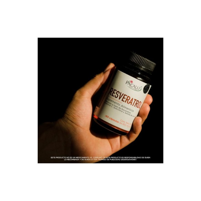 PACALLI Resveratrol con Quercetina - 60 Cápsulas