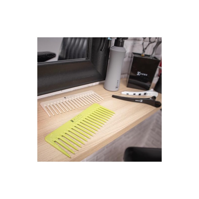 Kumi Wheat Eco-Friendly Afro Styling Comb Green - Durable &