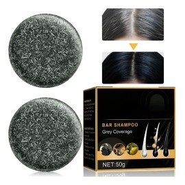 Lj 3 Piezas De Jabón Champú Natural For Oscurecer El Cabello Folvirex Shampoo en barra para canas,Jabón para oscurecer las canas,Shampoo barra matizad