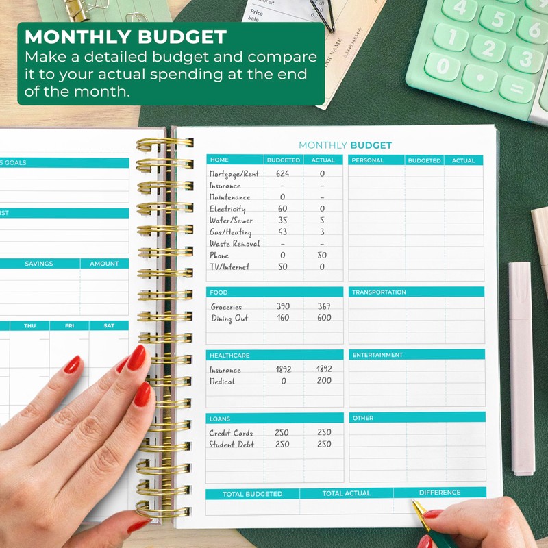 Clever Fox Budget Planner & Monthly Bill Organizer With Pockets.