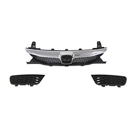 Bundle FOR 2009-2011 CIVIC 1.8L GRILLE + CHROME MOLDING + FRONT BUMPER GRILLE OUTER 4PCS HO1038100 HO1039100 HO1200198 HO1210127
