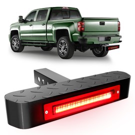 VKU Hitch Step for 2” Receiver with Light 108 LED Brake Lighting(6 Mode) Steel Construction Powder Matte Coated Towing for Trucks Chevy Ford Toyota GMC Dodge RAM Jeep ATVs SUVs Vans 450lbs Max Load