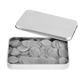 200 PCS 5/8 Inch Stainless Steel Pipe Screens, 5/8 Inch Metal Pipe Screen with Metal Box