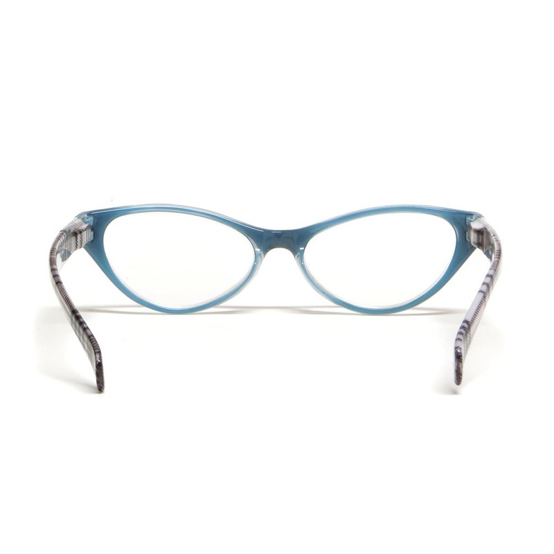 Calabria Emily - anteojos de lectura, Blue & Black Plaid,
