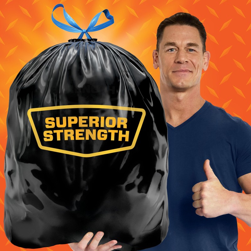 Hefty Strong Large Trash Bags, Black, 30 Gallon, 28 Count