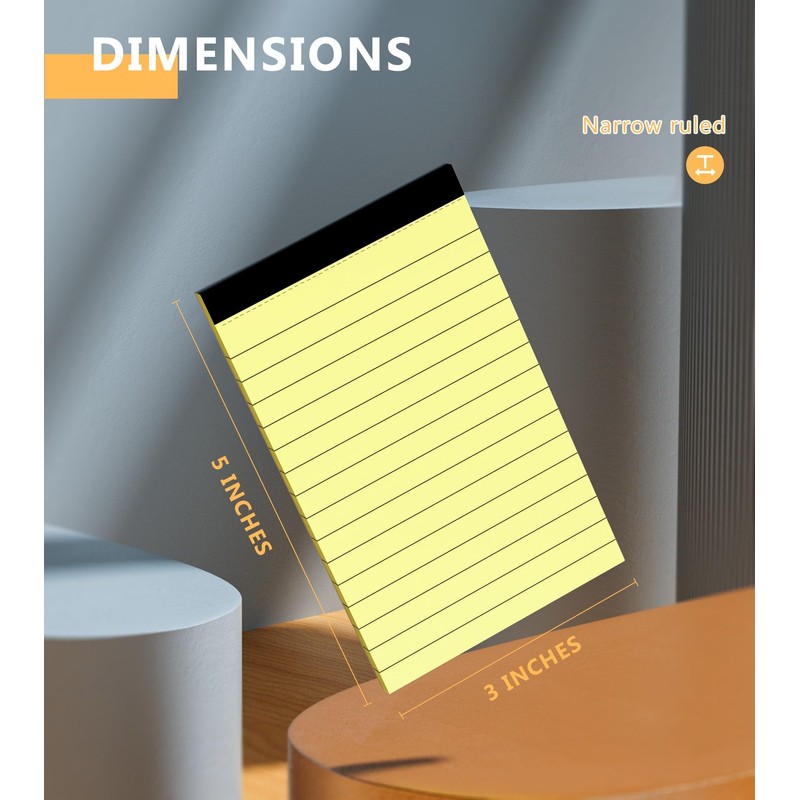 12 Pack Note Pads 3x5 Inch, Small Notepad, Pocket Notepads