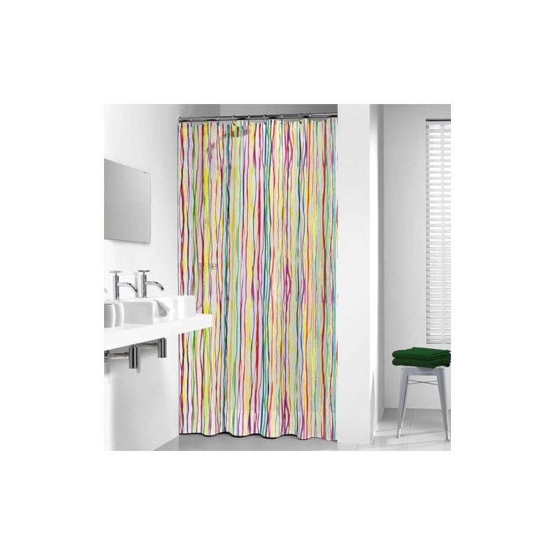Sealskin Rigato Shower Curtain, PEVA, Multi, 180 x 200 cm