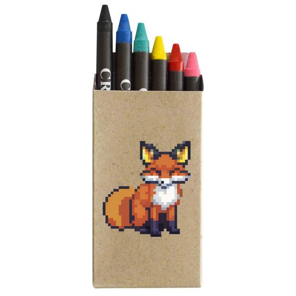 'Pixel Art Fox' Coloured Crayon Set (CY00025877)