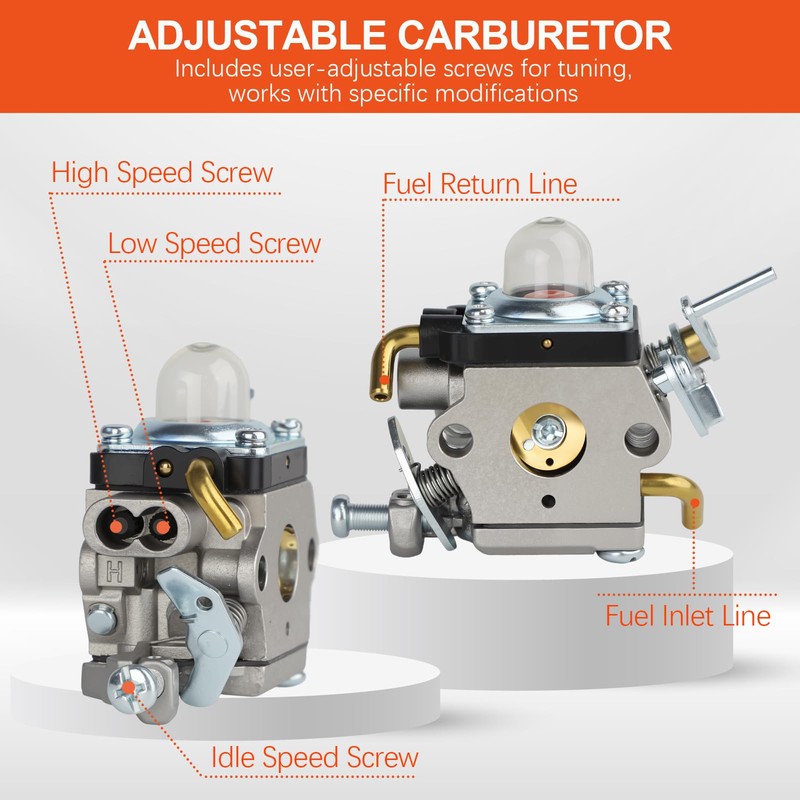 574386701 Carburetor for Husqvarna 122LK 122LD 122LDX 122C WeedEater 2-Cycle