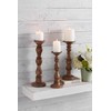 Beaded Wood Candlestick