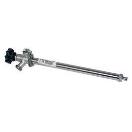 Merrill MAPNL12 Frost-Free Anti-Siphon Outdoor Faucet, 12" Wall Sillcock with 1/2" PEX Inlet, Self-Draining No-Lead Chrome Wall Hydrant for Year-Round Hose Bib Connections