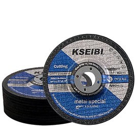 KSEIBI 645102 4-Inch by 1/8-Inch Metal Cutting and Grinding Disc Depressed Center Cut Off Grind Wheel 5/8-Inch Arbor 10-Pack