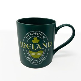 GaelSong Ireland Dark Green Shamrock Label Bone China Mug St Patricks Day Gift Irish Thematic, Kitchen Decoration Home Decor, Medium