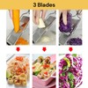 EZONEDEAL 3 in 1 Vegetable Chopper Set, Multipurpose Vegetable Slicer