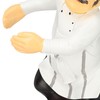 Resin Chef Statue Restaurant Dining Table Decor Holding Red Wine