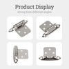 Greoil 50-Pack Cabinet Hinges, 1/2 Inch Overlay, Satin Nickel Semi-Concealed,