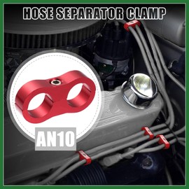 Motoforti 10pcs Red AN10 19mm Hose Separator Clamp Brake Line for Car Long-lasting