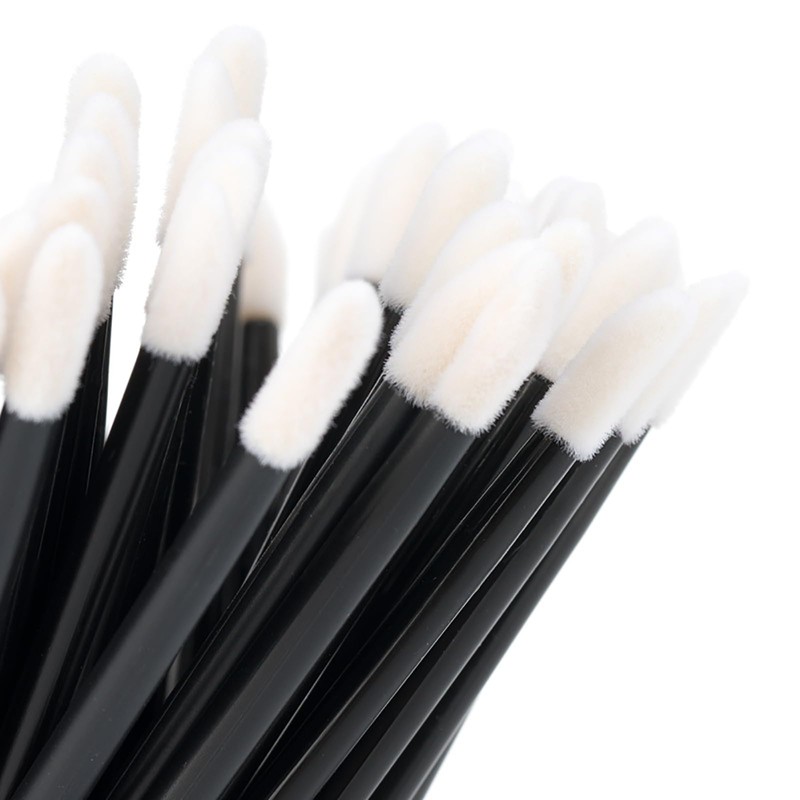 ALLVD Disposable Lip Brushes 100pcs Portable Disposable Lip Brush Hollow