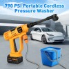 Mypin Upgraded LCD Display Portable Cordless Pressure Washer, 790 PSI