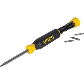 VACO VAC1273 Precision Screwdriver Set, Magnetic 27-in-1 Multi-Bit Screwdriver, 13 Double-Ended Bits and 3.5 mm Nut Driver, On-Board Storage