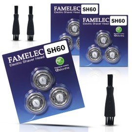 FAMELEC Head Shaver Replacement Blades SH60 for Ph****s Norelco Series 6000 Replacement Blades, Electric Shaving Head Razor Blades Compatible with Norelco Replacement Heads 6000 Series