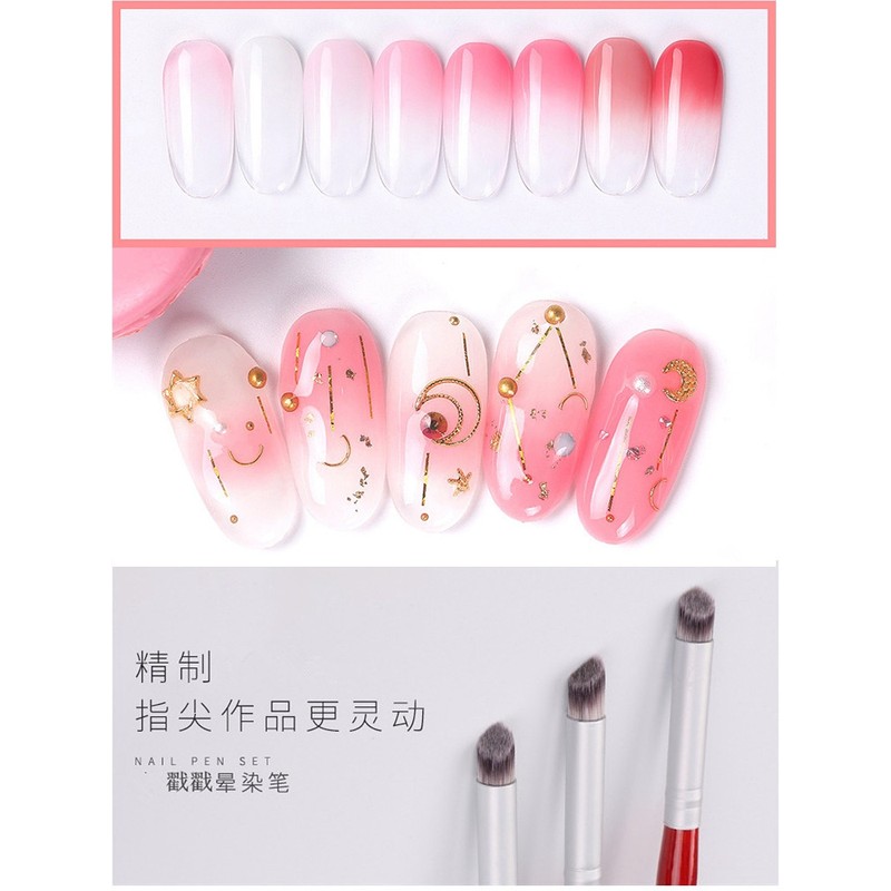 Ready Stock Nail Art Color Gradient Bloom Design Drawing Painting
