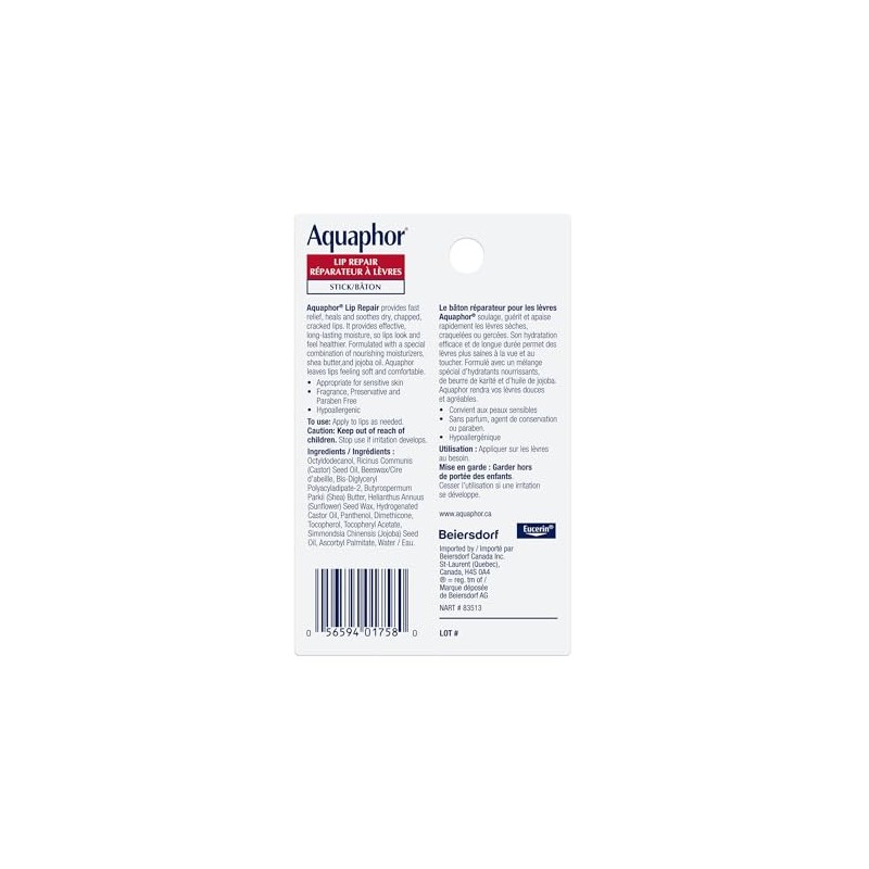 Aquaphor EUCERIN AQUAPHOR Lip Repair Stick DUO PACK for Dry,
