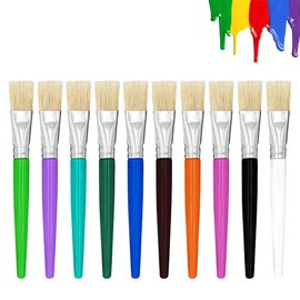 Children's Painting Brush Set, 15.5 cm Painting Brush for Toddlers, Large Acrylic Paint Brush, Flat Head Colourful Brush for Children, Students, Beginners, Washable Paint, Acrylic Paint, Painting