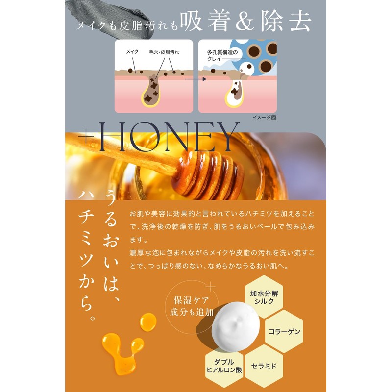 TORHYM PLUS Cleansing, Pores, Blackheads, Additive-free, Clay, No Face Washing,