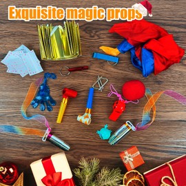 Darnassus 12 Pack Christmas No-snap Party Table Favors, Christmas themed Holiday Supplies with Party Hat, Joke & Little Gift Inside for Kids Adults Christmas Gift