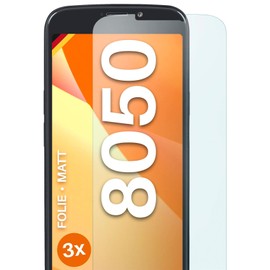 moex® FlexProtect Matte Screen Protector Compatible with Doro 8050 Film Against Reflections, Anti-Reflective Screen Protector, Matte Screen Film, Robust and Scratch-Resistant - Pack of 3