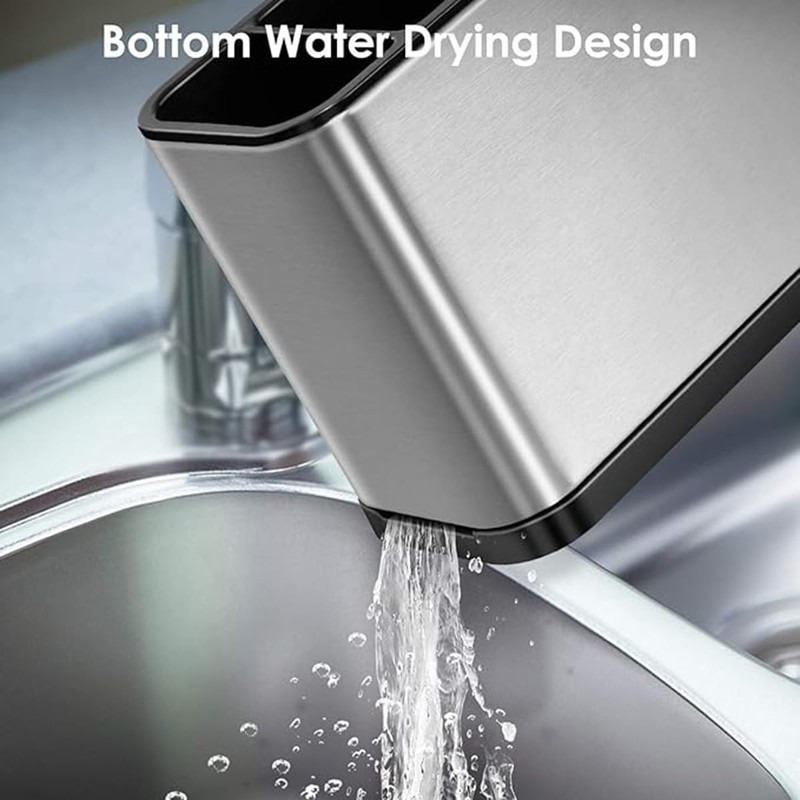 PELLUM Sponge Holder for Kitchen Sink, Stainless Steel Rustproof, Sink