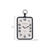 Creative Co-Op Metal Rectangle Hanging Clock with Handle Decoration on